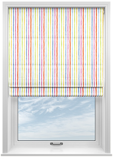 Vintage Stripe, Rainbow - Roman Blind